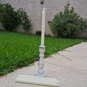 X- Candelabro fino + 4 velas largas