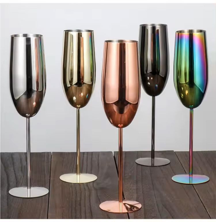 Copas De Champagne De Acero Inoxidable – Set por 2 unidades – Aurora ...