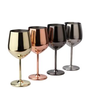 Copas De Vino De Acero Inoxidable De 500 Ml - Set De 2